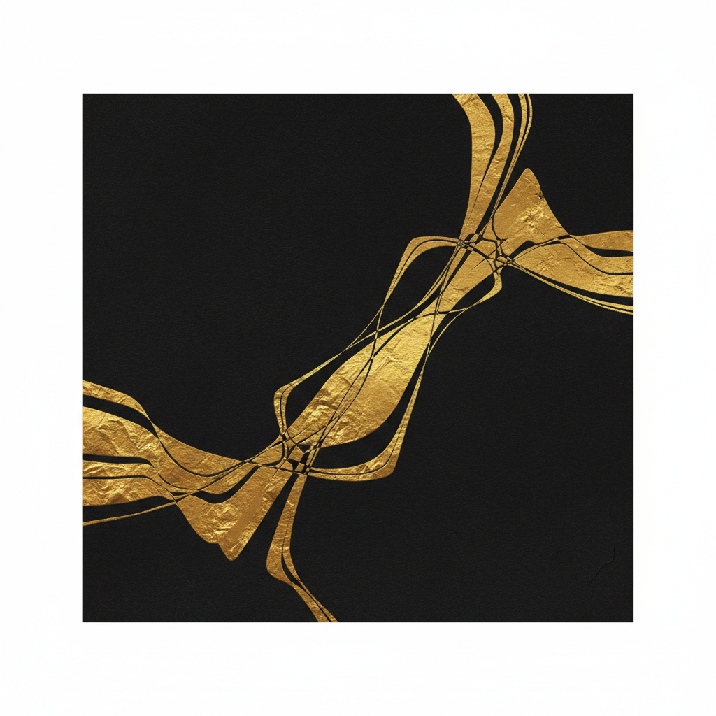 Black and gold abstract album cover art